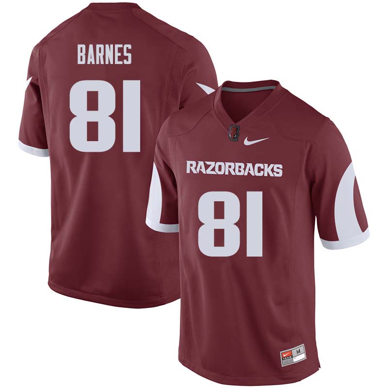 Men #81 Jarrod Barnes Arkansas Razorback College Football Jerseys Sale-Cardinal - Click Image to Close